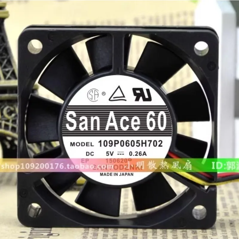 

Новый вентилятор-кулер для SANYO San Ace 60 109P0605H702 5 В 0,26 А 6015 6 см охлаждающий вентилятор 60*60*15 мм