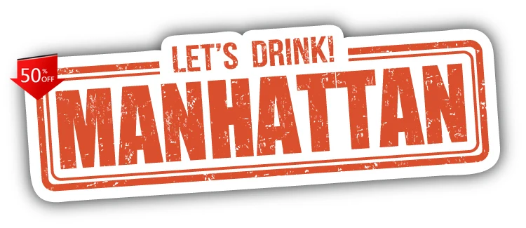 

Manhattan Drink Stamp Cute Car Laptop Window Bumper Waterproof Vinyl Decal Accessory Funny Cool Vintage Funny Cool Vintage
