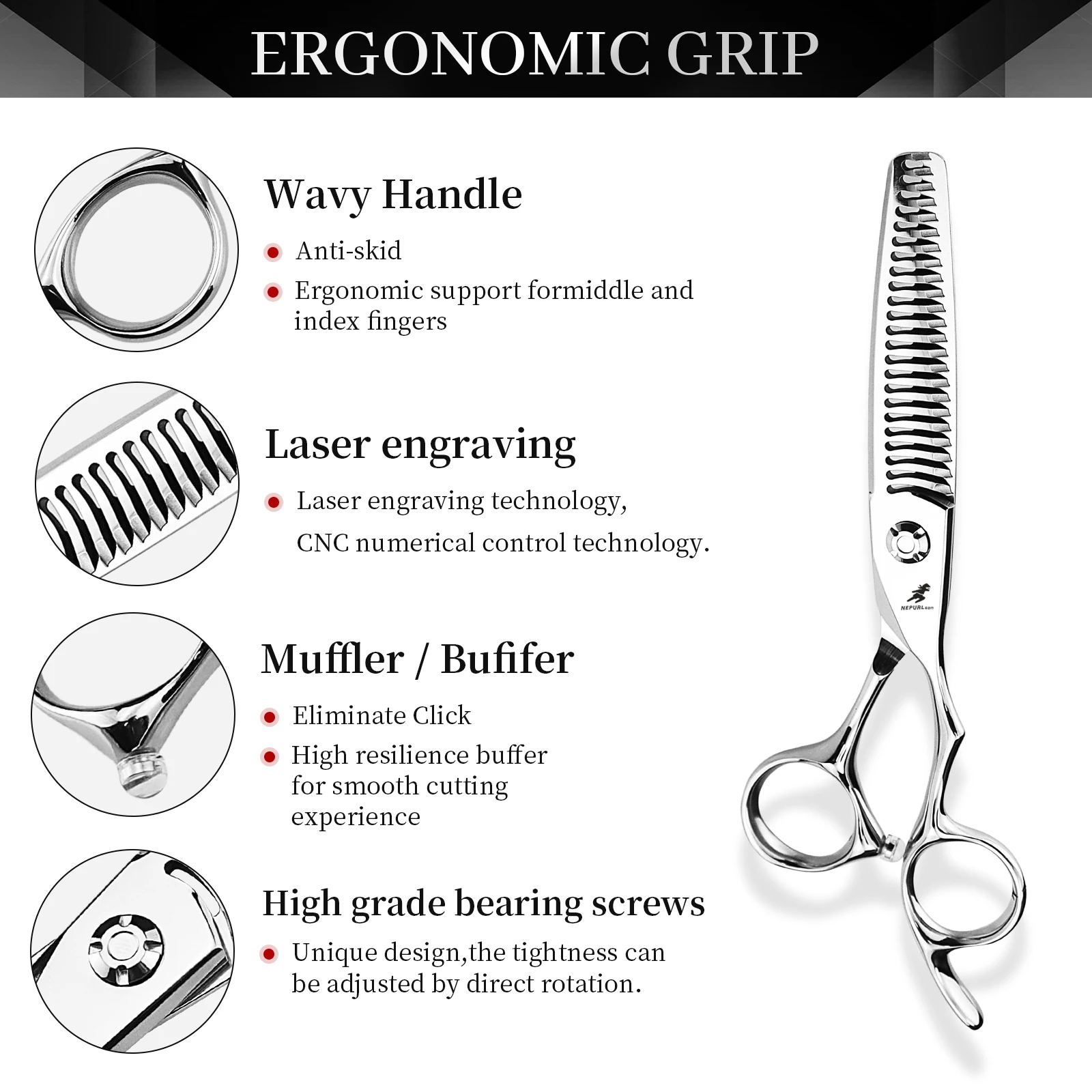 6.0 Inch Fashion Beauty Barber Hair Scissor  First-grade Quality Hairdressing Scissors Straight Hot Sale Easy to Cut