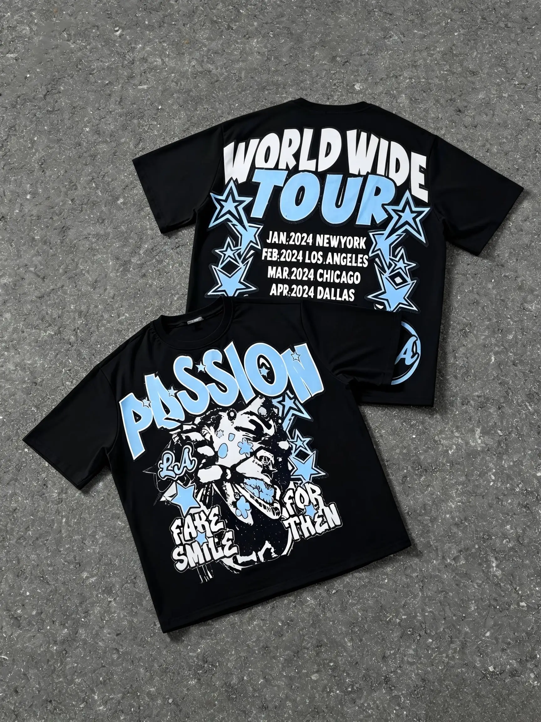 New American Men's Summer Character Letter Graffiti Print Micro Elastic Breathable Round Neck T-shirt Outdoor Street Top
