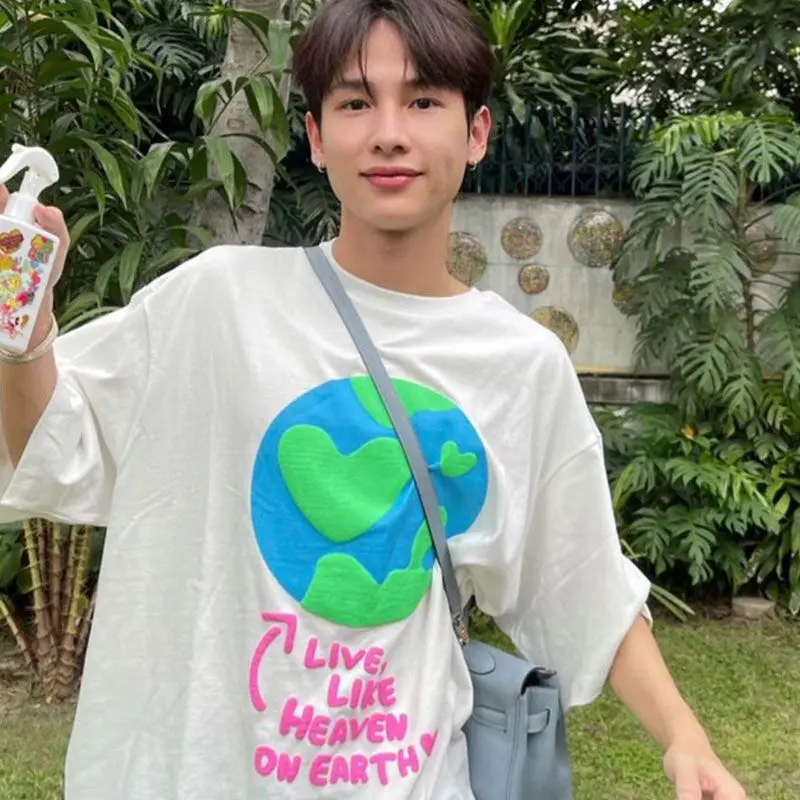 Thailand Stars Drama Not me Series Theory Of Love Off Gun OffGun Costume casual loose student short-sleeved t-shirt Gift