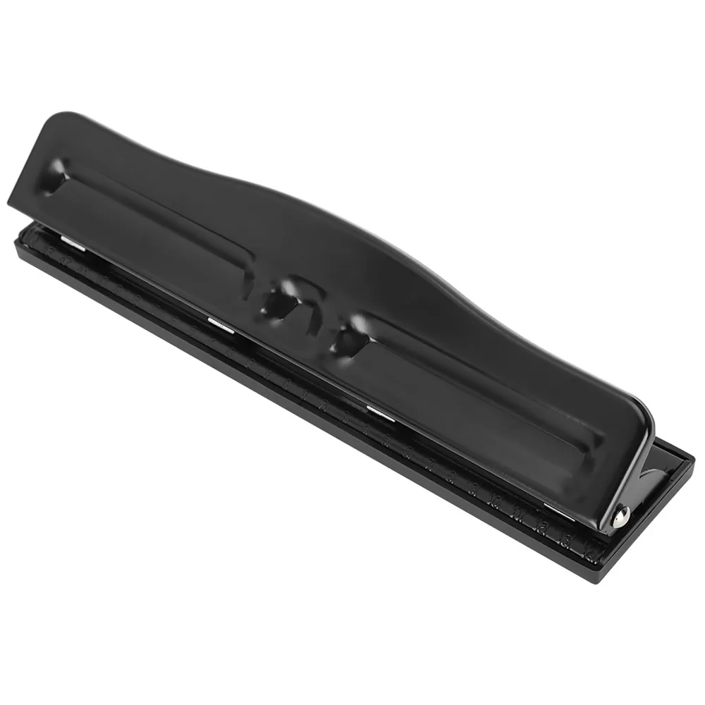 1pcs 4-Hole Design Paper Punching Machine Non-Slip Base Adjustable Spacing Adjustable Hole Puncher Desktop Ring Puncher