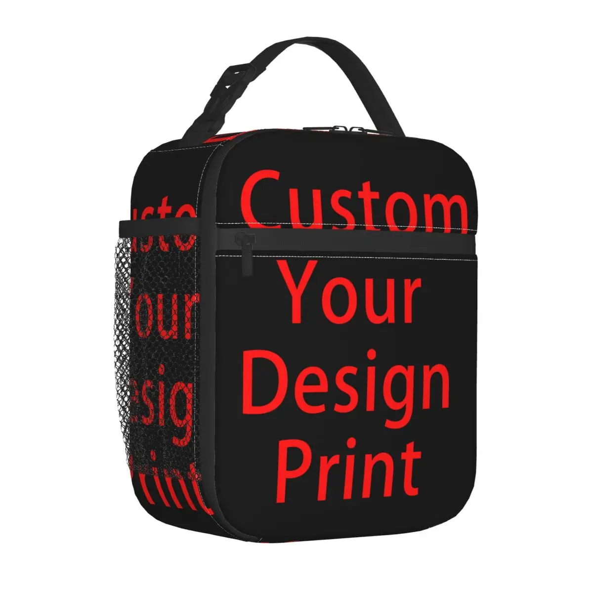 Custom Your Design Insulated Lunch Tote Bag for Women Customized Logo Printed Resuable Thermal Cooler Bento Box Camping Travel