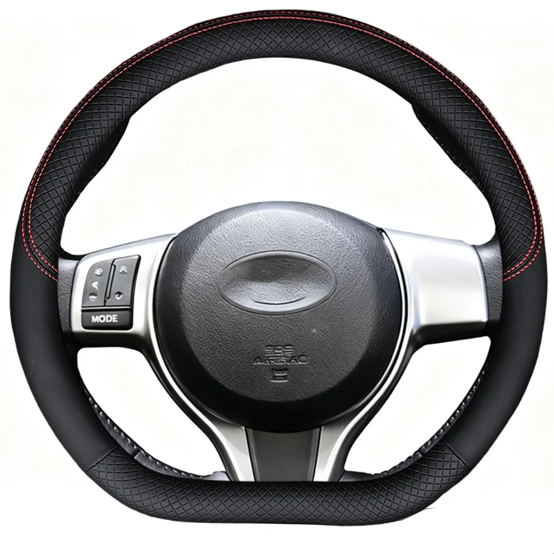 Car Steering Wheel Cover For Toyota Yaris Verso S Vitz Ractis 2010-2016 Subaru Trezia Leather Steering Wrap