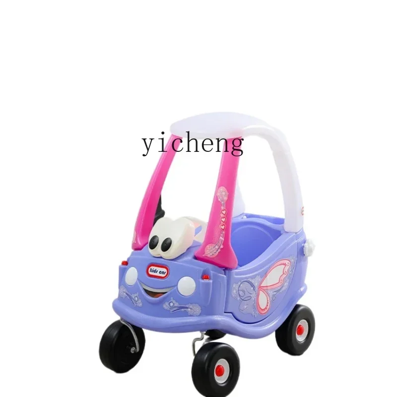 Gliding Walker Swing Car Unpowered Naughty Castle Children's Princess RV