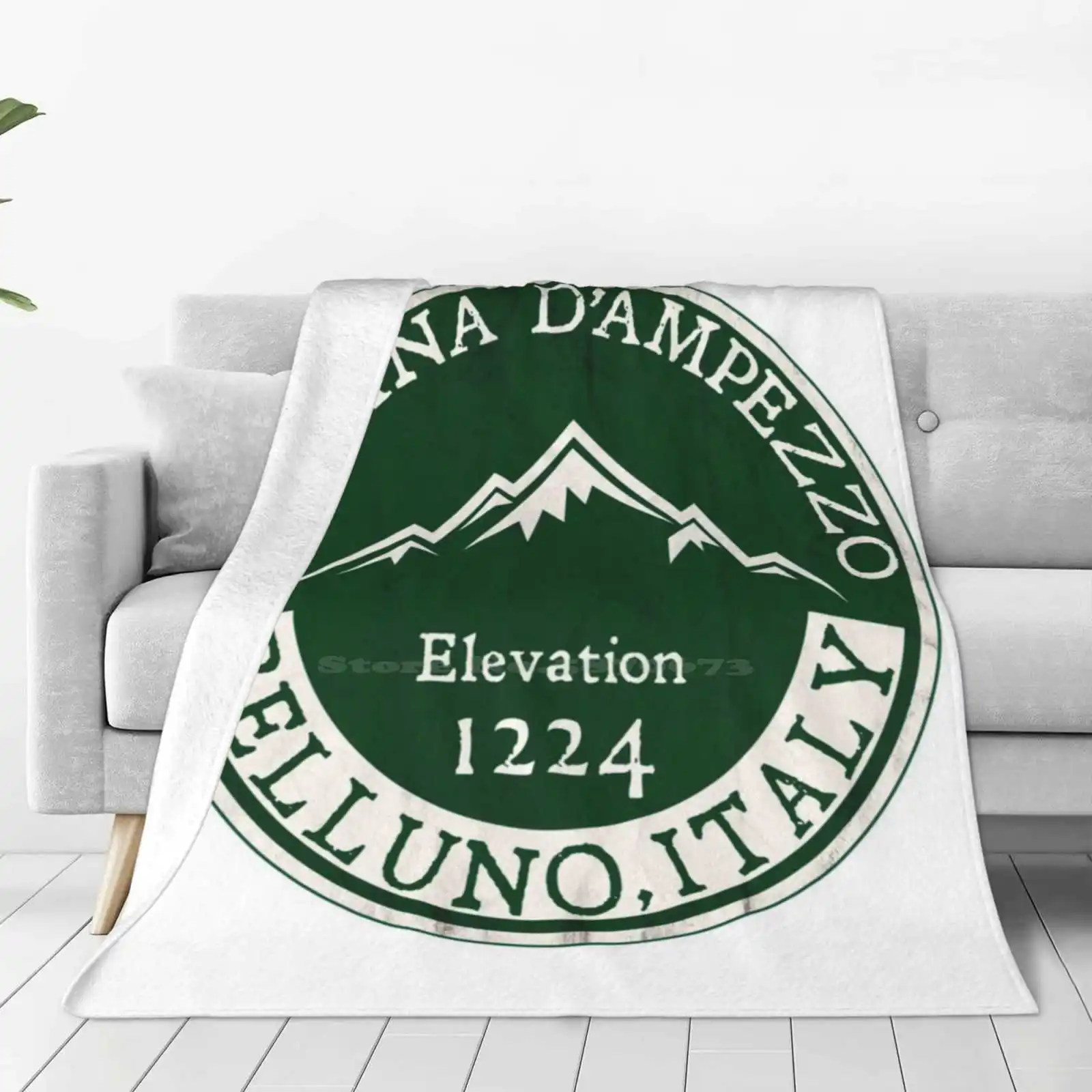 Cortina D'Ampezzo Skiing Italy Dolomite Mountains Dolomiti Belluno 3 Shaggy Throw Soft Warm Blanket Sofa/Bed/Travel Love Gifts