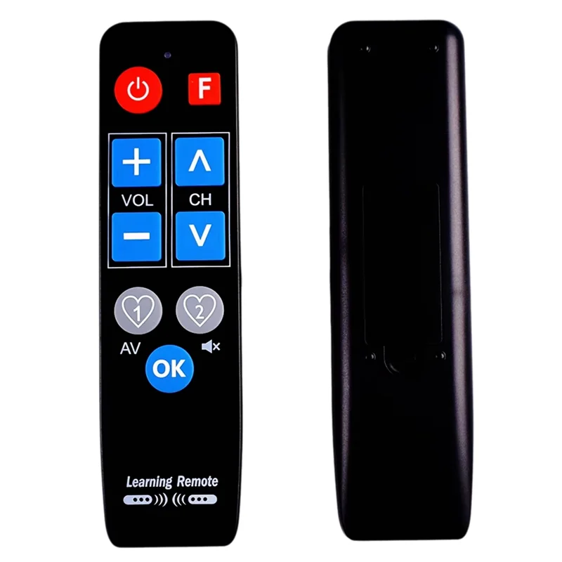 ABAC-mando a distancia Universal IR Learn, 9 botones grandes para TV-BOX antiguo, DVD, STB, VCR, calentador de TV, control remoto de aprendizaje