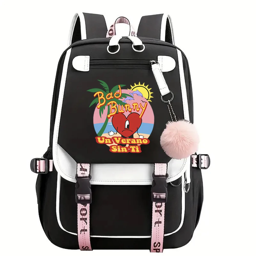 Bad Bunny Un Verano Sin Backpack Print Backpacks Girls School Bag for Teenager Laptop Backpack