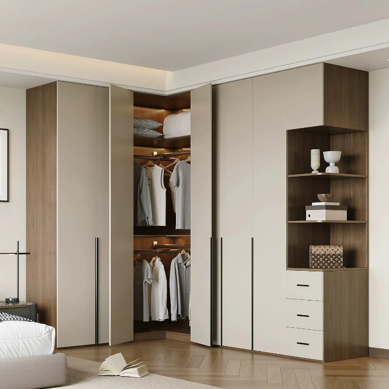 Rack Retro Wardrobe House Solid Wood Mobile Nordic Wardrobe Drawer Organization Guarda Roupa Casal Furniture For Bedroom