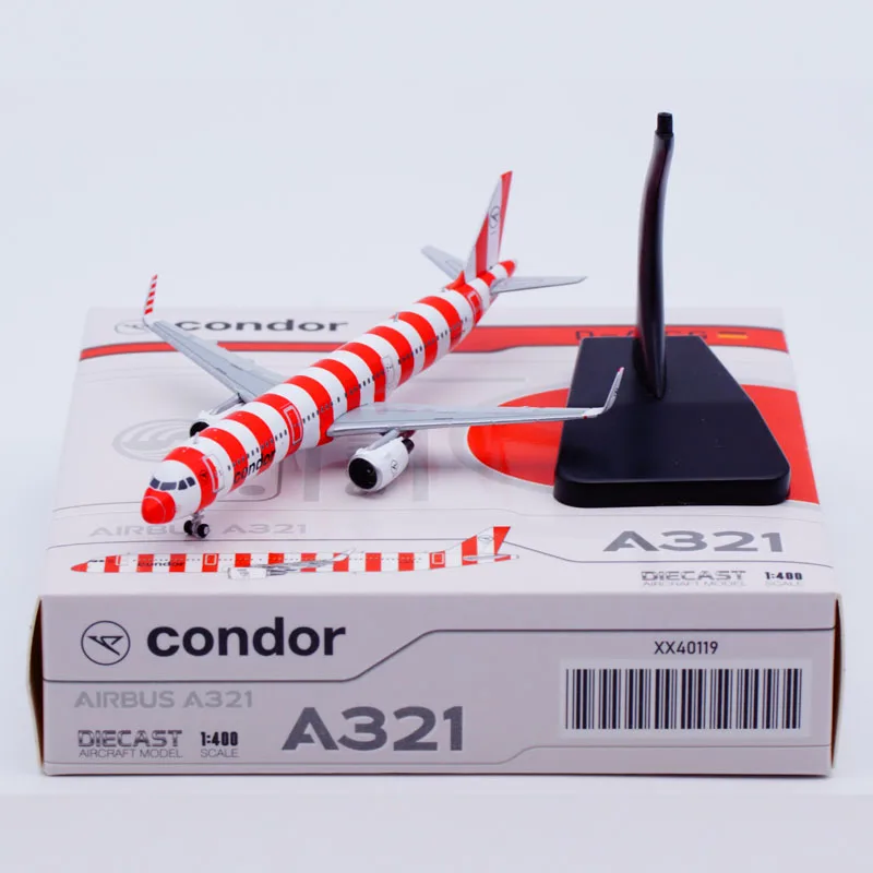 XX40119 Alloy Collectible Plane Gift JC Wings 1:400 Condor Airlines Airbus A321 Diecast Aircraft Jet Model D-ATCG With Stand