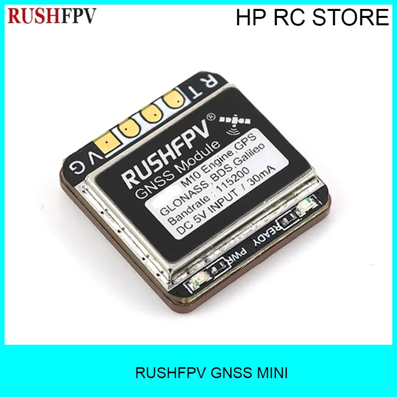 RUSHFPV GNSS MINI M10 UBX NMEA Dual Protocol GPS Module Built-in Ceramic Antenna Positioning for RC FPV Long Range Drone Parts