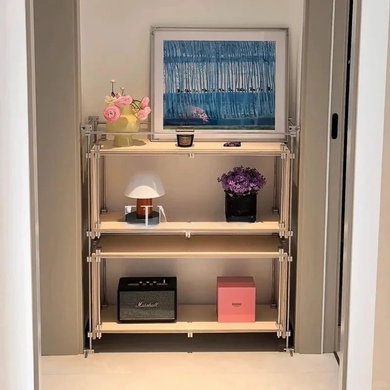 Aluminum profile rack Floor-to-ceiling multi-layer storage display stand Aluminum alloy household