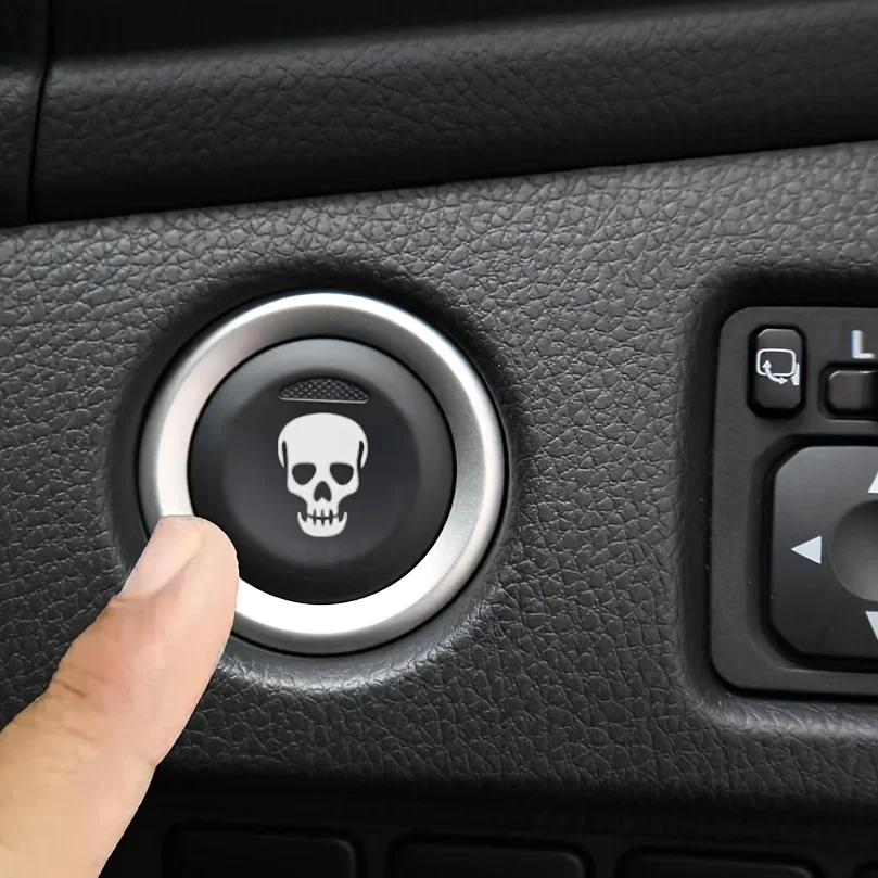 2PCS/4PCS Skull Waterproof Vinyl Stickers Decals for Car Interior Exterior Universal Auto DIY Decor Accessories