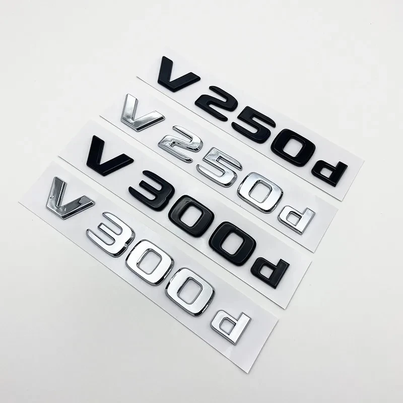 3D Letters V200d V220d V250d V300d V350d ABS Emblem for Mercedes Benz V Class Car Fender Badge Trunk Nameplate Logo Sticker