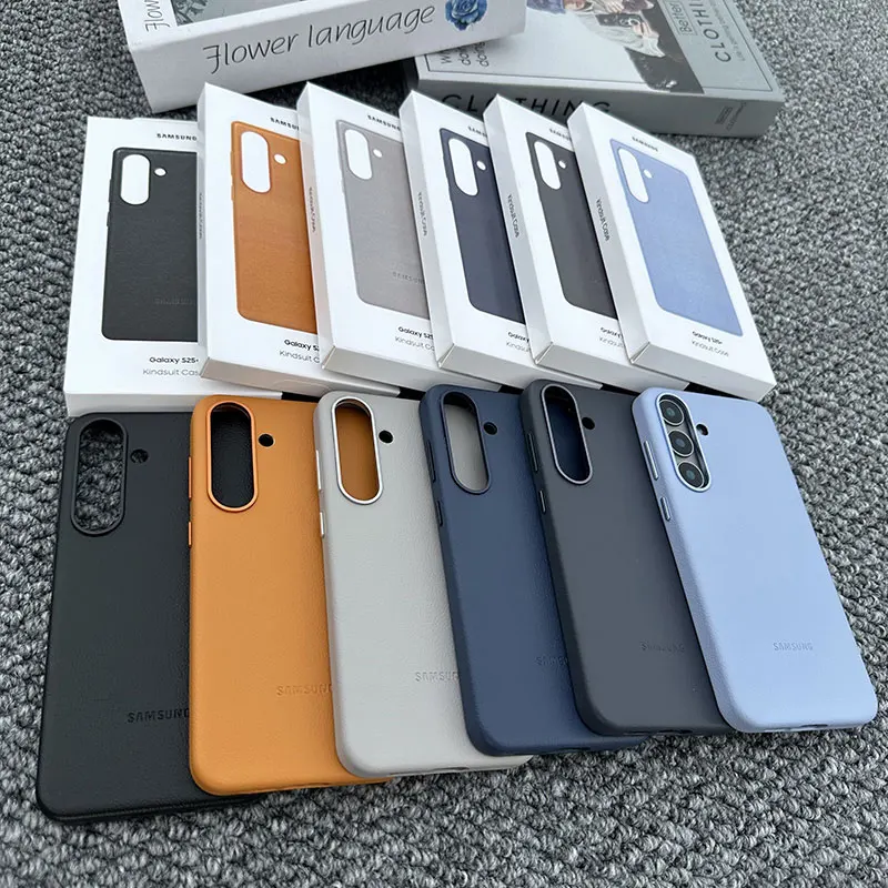 

For Samsung Galaxy S25 Ultra Plus Edge Phone Case Luxury Eco Leather Cover For Galaxy S25Edge S25Ultra S25+ Back Protective Case