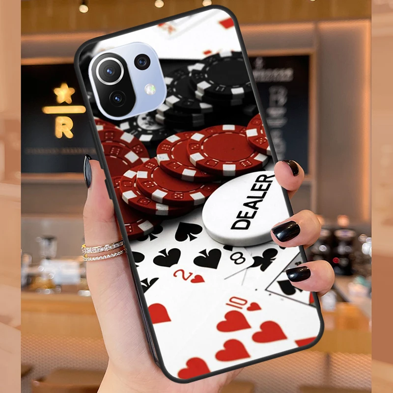 Dices Poker Casino Case For Xiaomi 12 13 Lite 12T 11T Pro 12X Cover For POCO X3 X5 F5 Pro X4 F4 GT C40 M5s F3