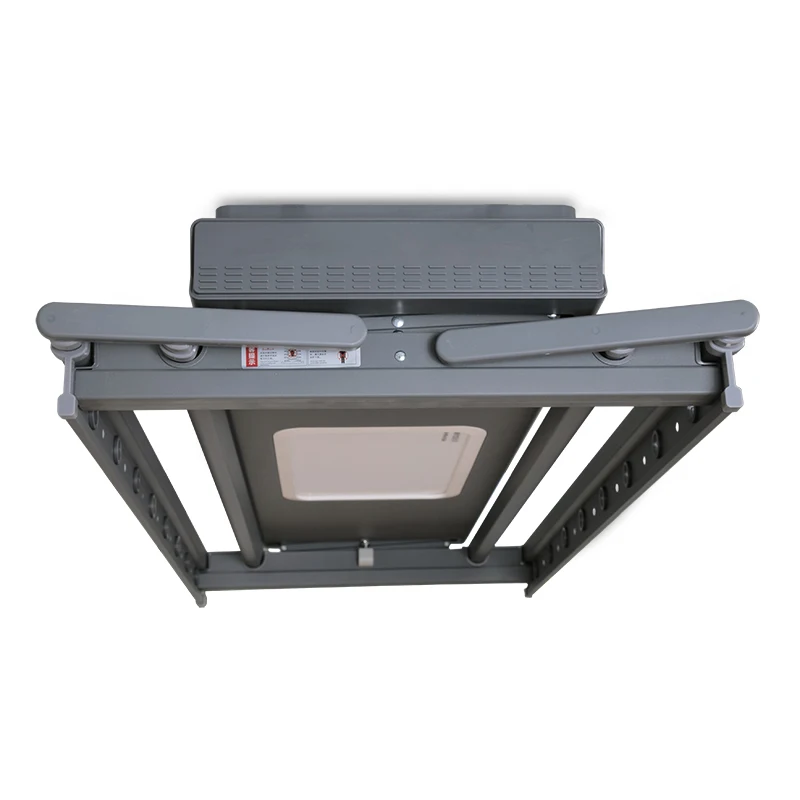 Tendedero de ropa retráctil de secado automático de doble varilla de tubo de acero con iluminación LED