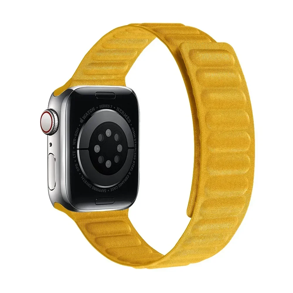 حزام سيليكون مغناطيسي لساعة أبل الترا 3-1 49 مللي متر 10/11 46/42 مللي متر 9 8 7 45 مللي متر 41 مللي متر استبدال معصمه iwatch 6 5 4 SE/3 44/40 مللي متر