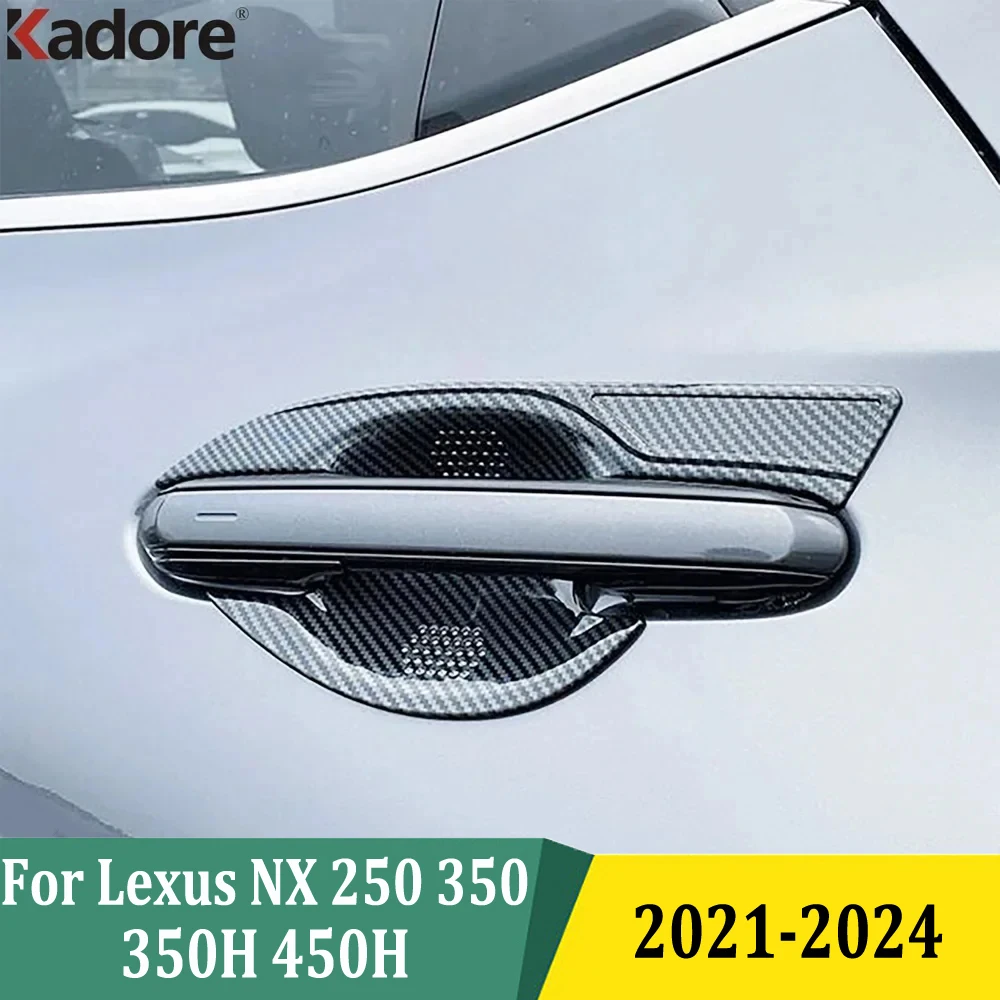 Poignée de porte latérale pour Lexus NX, couvercle de tasse de bol, autocollant de garniture, accessoires de voiture chromés, 250, 350, 350, H, 450, H, 2021, 2022, 2023, 2024