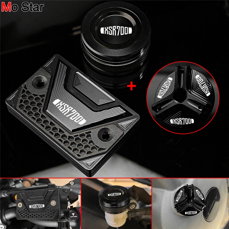 XSR700 Accessories Motorcycle Rear Front Brake Fluid Covers and Oil Filler Cap Protection For XSR 700 xsr 700 2014-2023