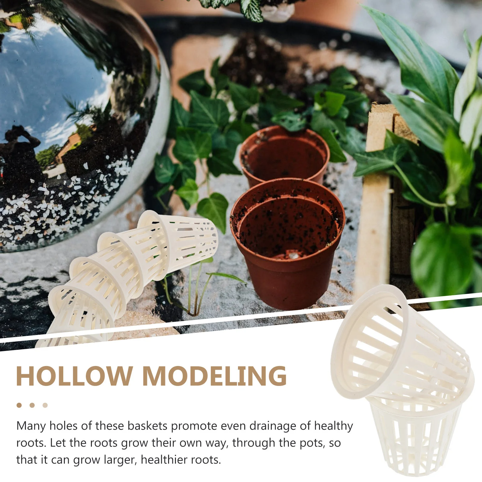 

50pcs Hydroponic Baskets Thickened Planting Mesh Basket For Indoor Plants Vegetables Herbs Root Fixing Holder Garden Pot