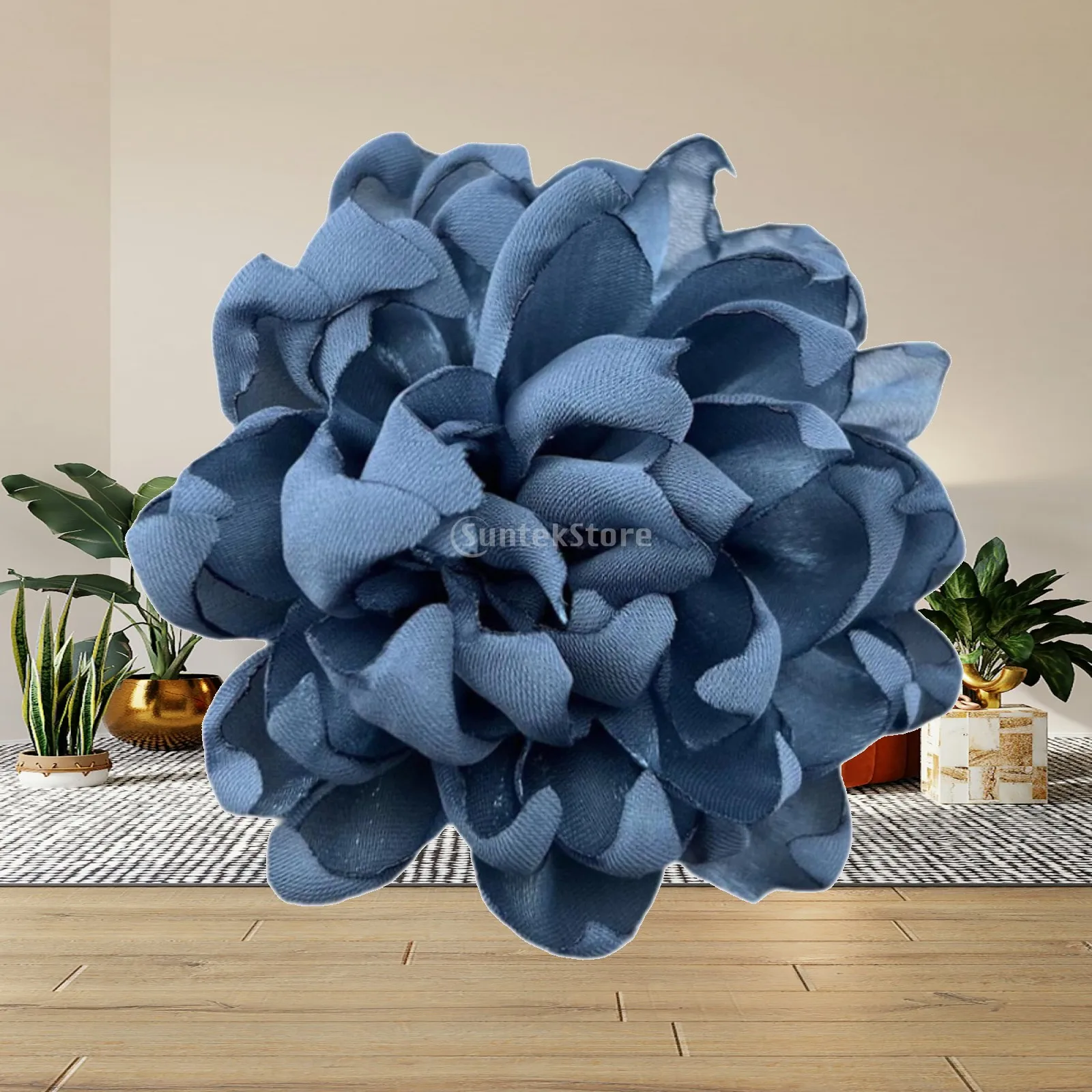 Exquisite Handcrafted Floral Brooch with Satin Camellia Detail