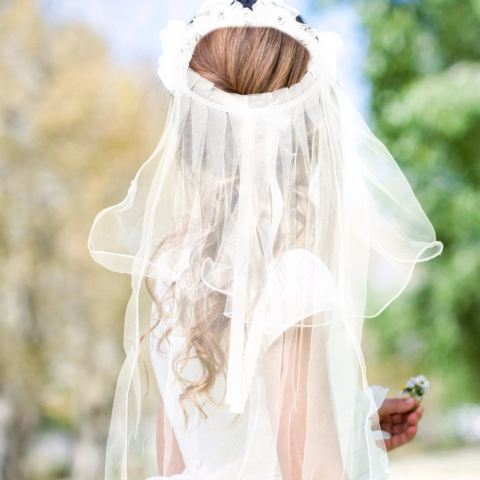 

Kids Veil Headband Soft Gauze Cute Girls Birthday Party Decorative Hair Hoop Photo Props Headwear Lightweight Comfortable Party