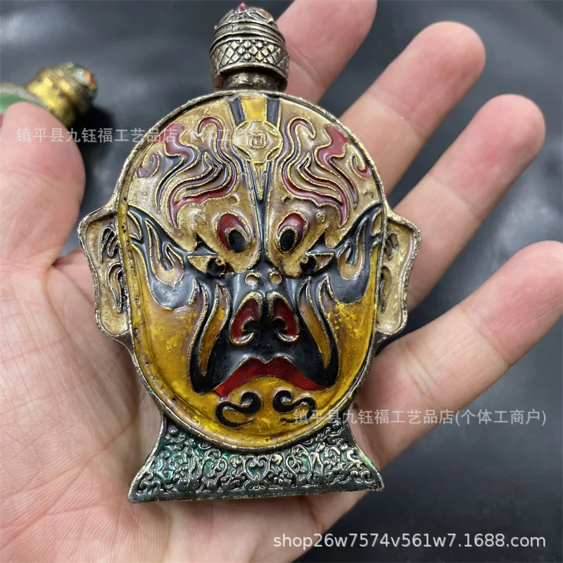 -, Loyalty And Integrity Guan Gong Snuff Bottle, Handicraft, Retro Ethnic Style