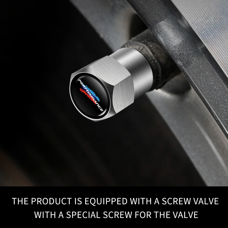 4 قطعة سيارة الإطارات صمام ينبع غطاء الألومنيوم الإطارات عجلة الجذعية غطاء صمام الهواء Airdust لسيارات BMW Motorsport F11 G11 F10 F30 G08 G28 G20 G3