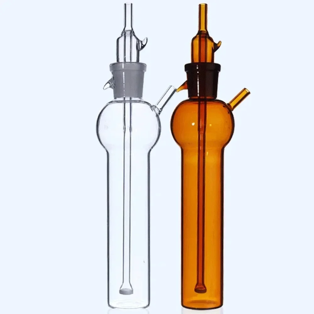 10/25/50/75/100/125ml Clear Amber Spray Bubble Absorption Bottle Gas Sampling Tube Labrotary Glassware Chemical Experiment