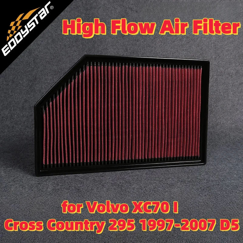 

High Flow Sport Air Filter for Volvo XC70 I Cross Country 295 1997-2007 D5 AWD Washable Racing Intake Filters