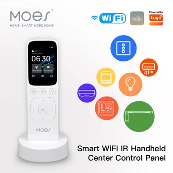 MOES Wifi central control panel scene switch Tuya smart wireless touch screen handheld IR remote control for home appliances