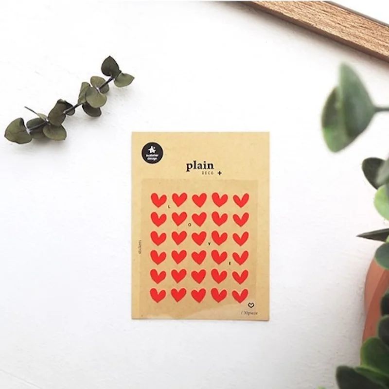 Suatelier No.1608 Red Heart Stickers Scrapbooking Material Planner Remarking Label Sticker DIY Craft Supplies Journal Decoration