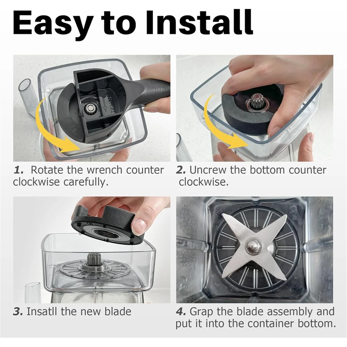 HOT Blade Replacement for Vitamix Blender Wet Blade Replacement for Vitamix 5200 Series Blender Mixer 64oz & 32oz Containers