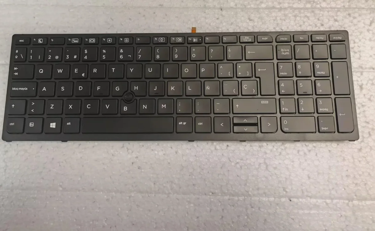 Spanish backlit keyboard for HP ZBOOK 15 G3 15 G4 ZBOOK 17 G3 17 G4 With point
