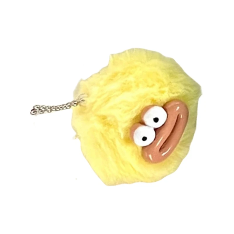 Sausage Mouth Furry Balls Keychain Pendant Soft Plush Balls Bag Charm Backpack Ornament Fashionable Accessory Gift