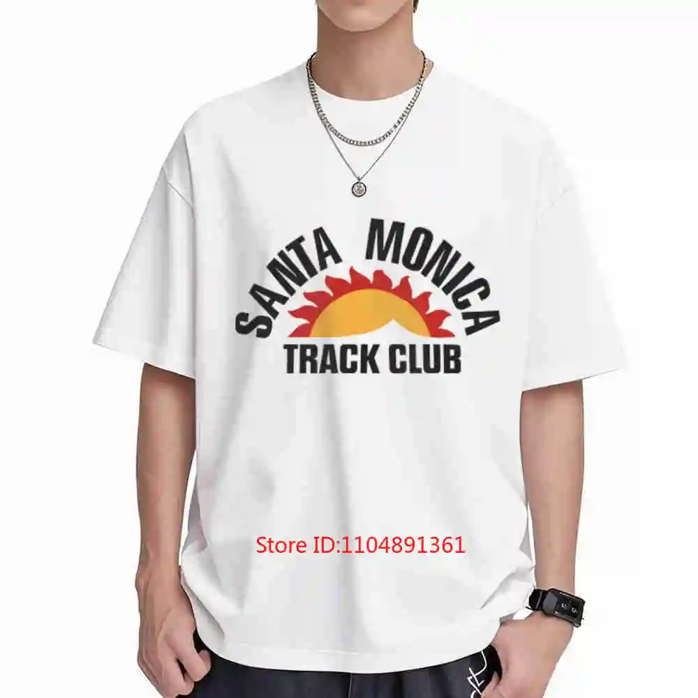 Santa Monica Track Club 80s Short Sleeve Tee 100% Cotton T-Shirt