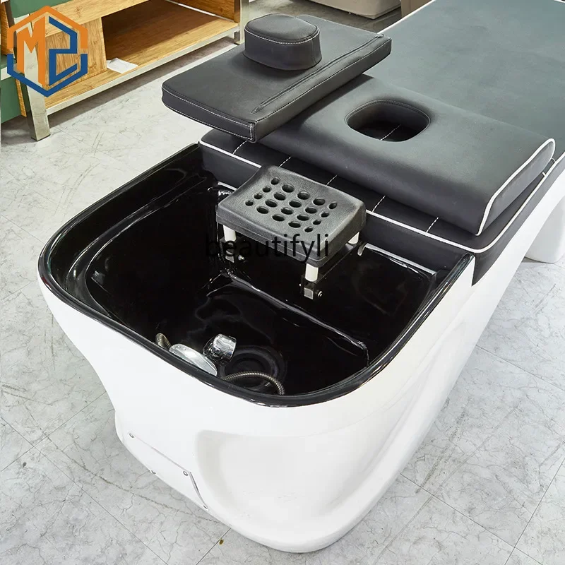 Thai shampoo bed barber shop special fumigation head therapy full lying hair salon beauty salon massage flushing bed