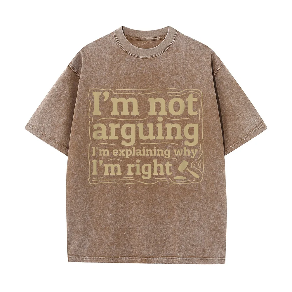 UAB KIDKIS I Am Not Arguing I'm Explaining Why Right Gift T-Shirt Men's Unisex Black Cotton Short Sleeve Small Crew Collar