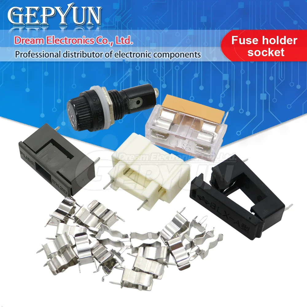 Fuse holder socket 5x20mm 5*20mm BLX-A fuse clamp / box white black