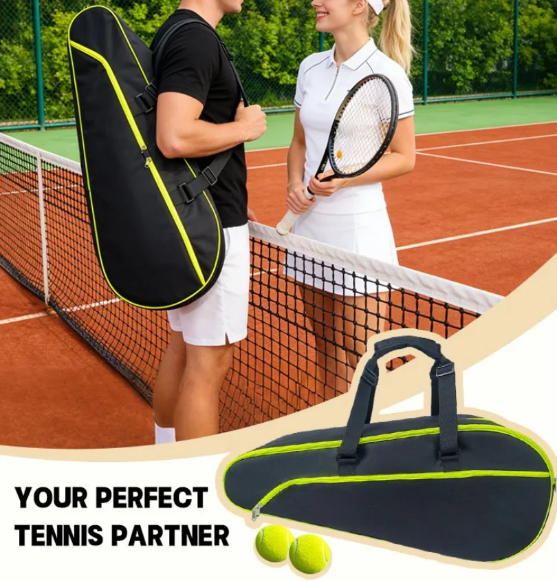 

Tennis Racket Bag Dry-wet Separation Multifunction Unisex Shoulder Bag for Various Tennis Racket Padel Badminton Pickleball Bag