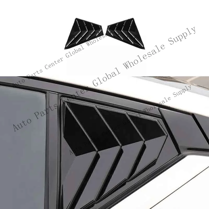 L+ For Nissan Altima 2019-2024 Bright black Rear Louver Side Vent Quarter Window 2p