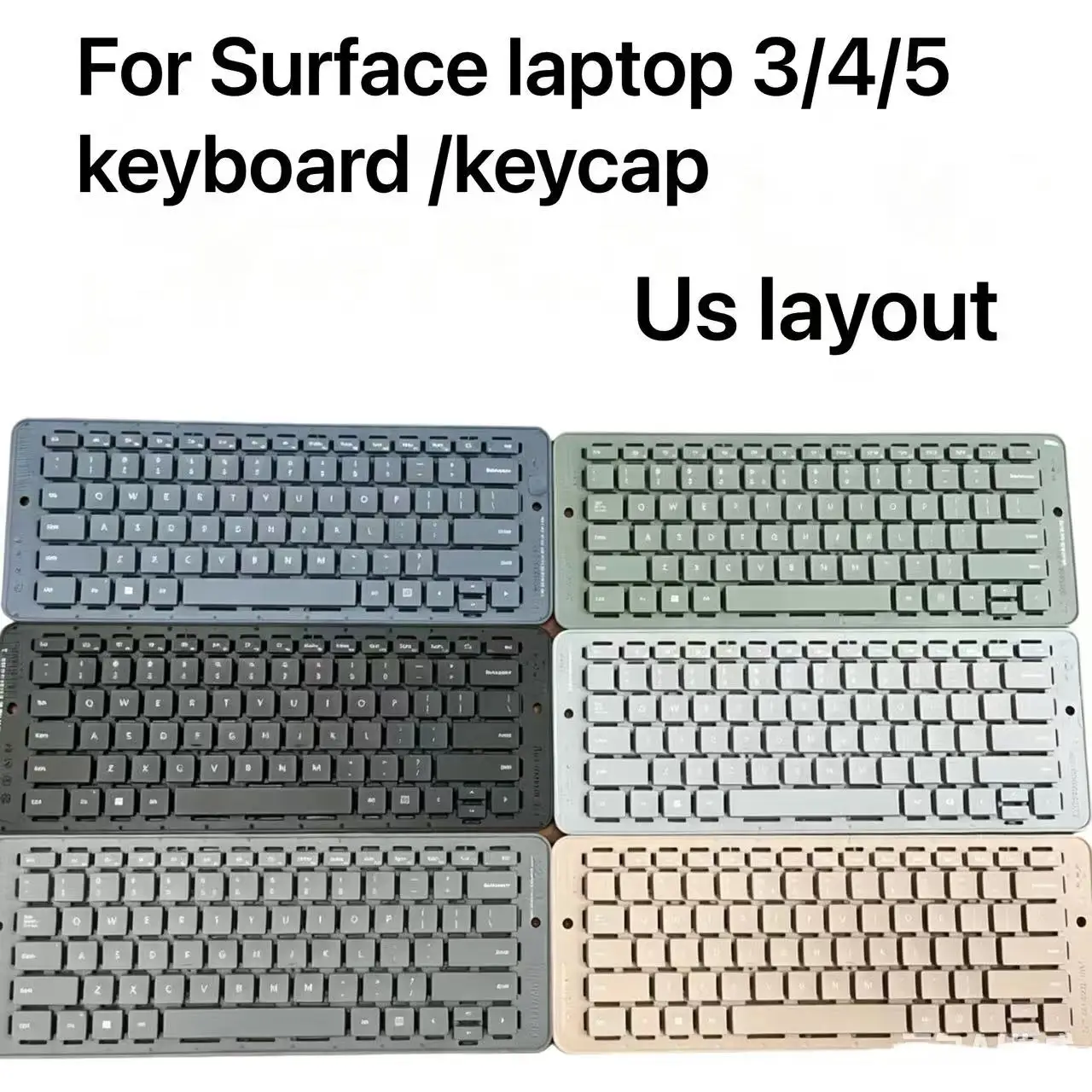 Replacement Keyboard/keycaps For Surface Laptop3/4/5 1867 1868 1850 1951 1979 US Layout 13.5'' 15'' Black Blue Gold Silver Gray