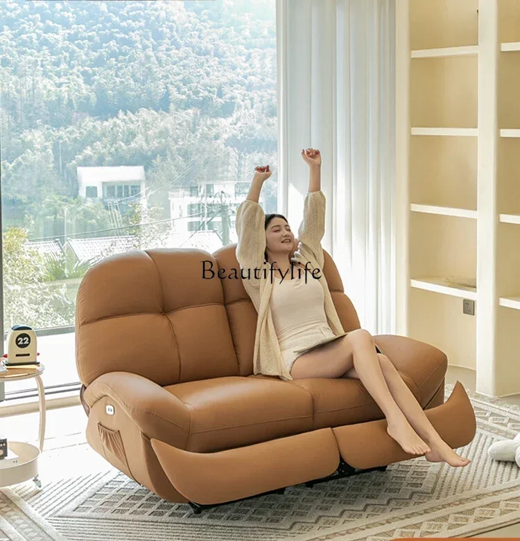 LJYElectric double multi-functional sofa bed, adjustable against the wall in the living room