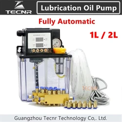 Full set 1L 2L CNC Automatic Lubrication Oil Pump Kit Digital Electronic Timer Gear Pumps For CNC Machine HTS01 HTS02