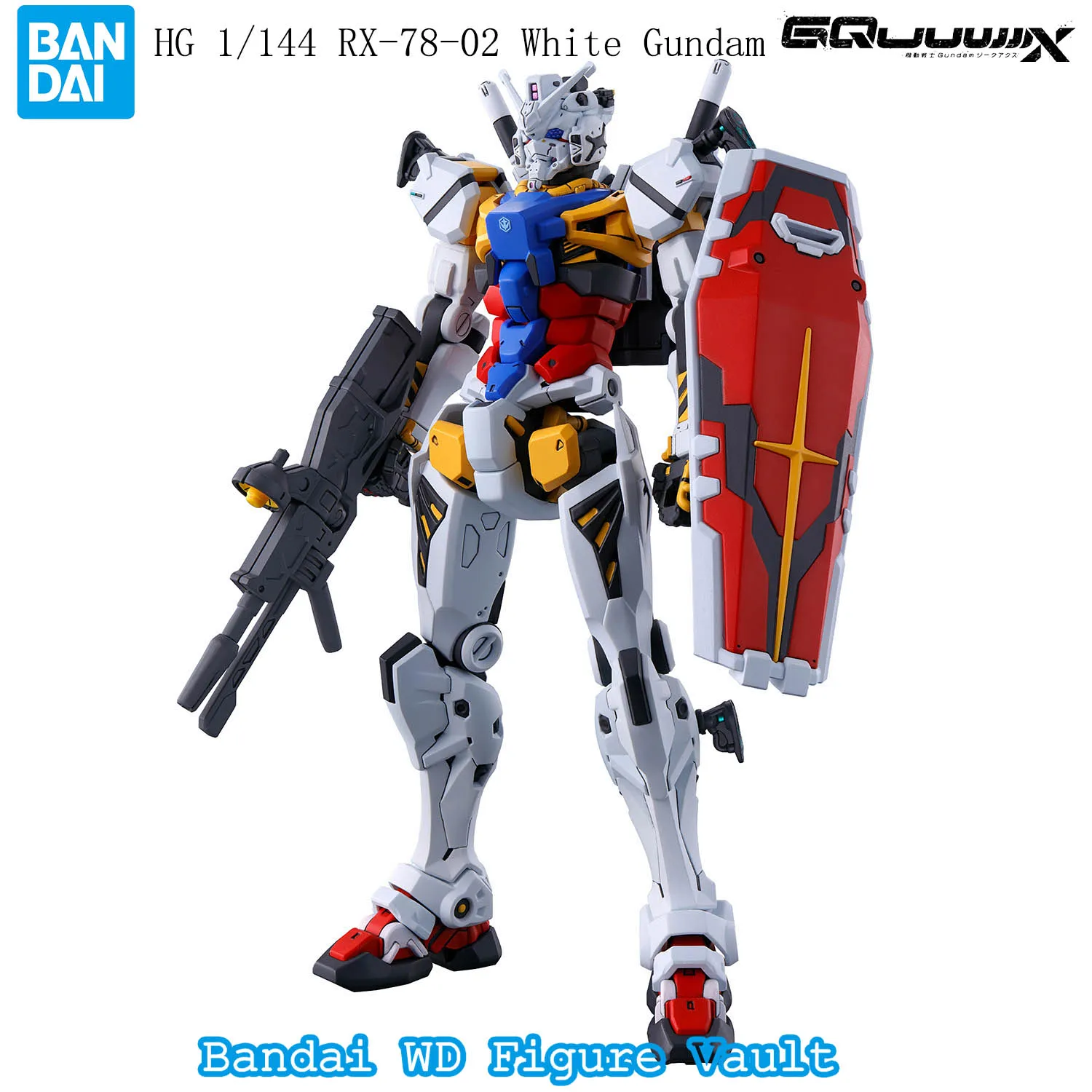 Em estoque bandai oficialmente licenciado hg 1/144 RX-78-02 branco gundam figuras anime modelo genuíno encaixotado brinquedo presente