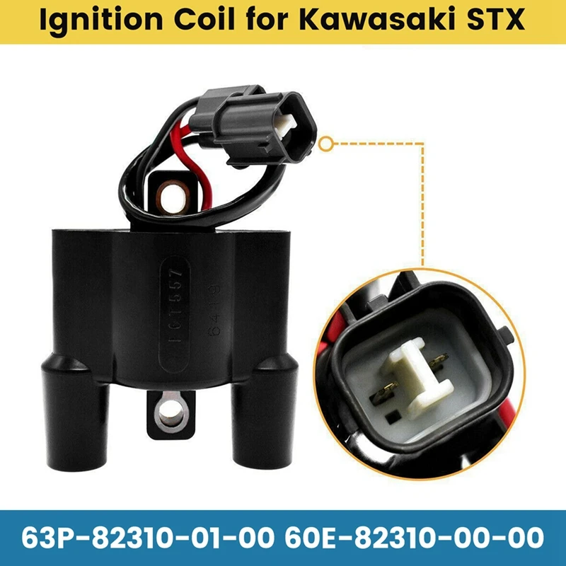 Ignition Coil Replace For Kawasaki STX 15F F6T557 63P-82310-01-00 60E-82310-00-00