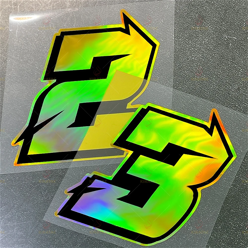 1 قطعة رقم الذهب دراجة نارية ملصق مقاوم للماء ل خوذة دراجة نارية الزجاج الأمامي خزان الوقود سيارة جذع سكوتر العالمي ملصق حائط من الفينيل #5