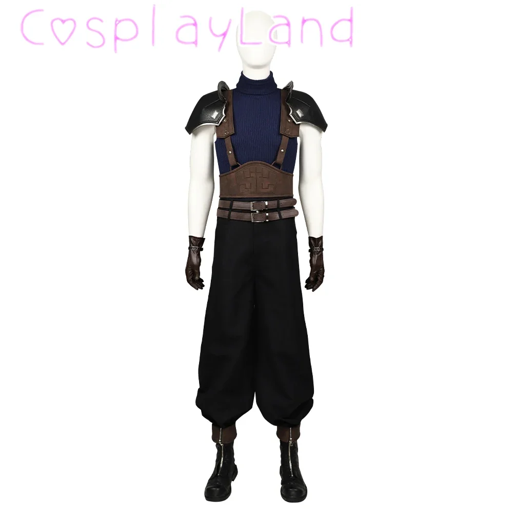 Costume Cosplay de Jeu FF7 Zack, Déguisement, Remake Zack Fantrenfor, Tenue et Accessoires, Taille Personnalisée, Hommes Imbibés de Comic Con, Roleplay