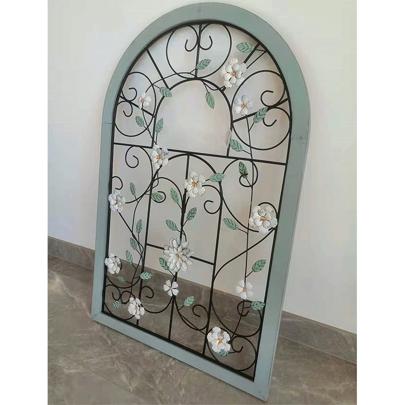 American Country Vintage Old Ironwork False Wall Balcony Window Decoration Garden Groceries